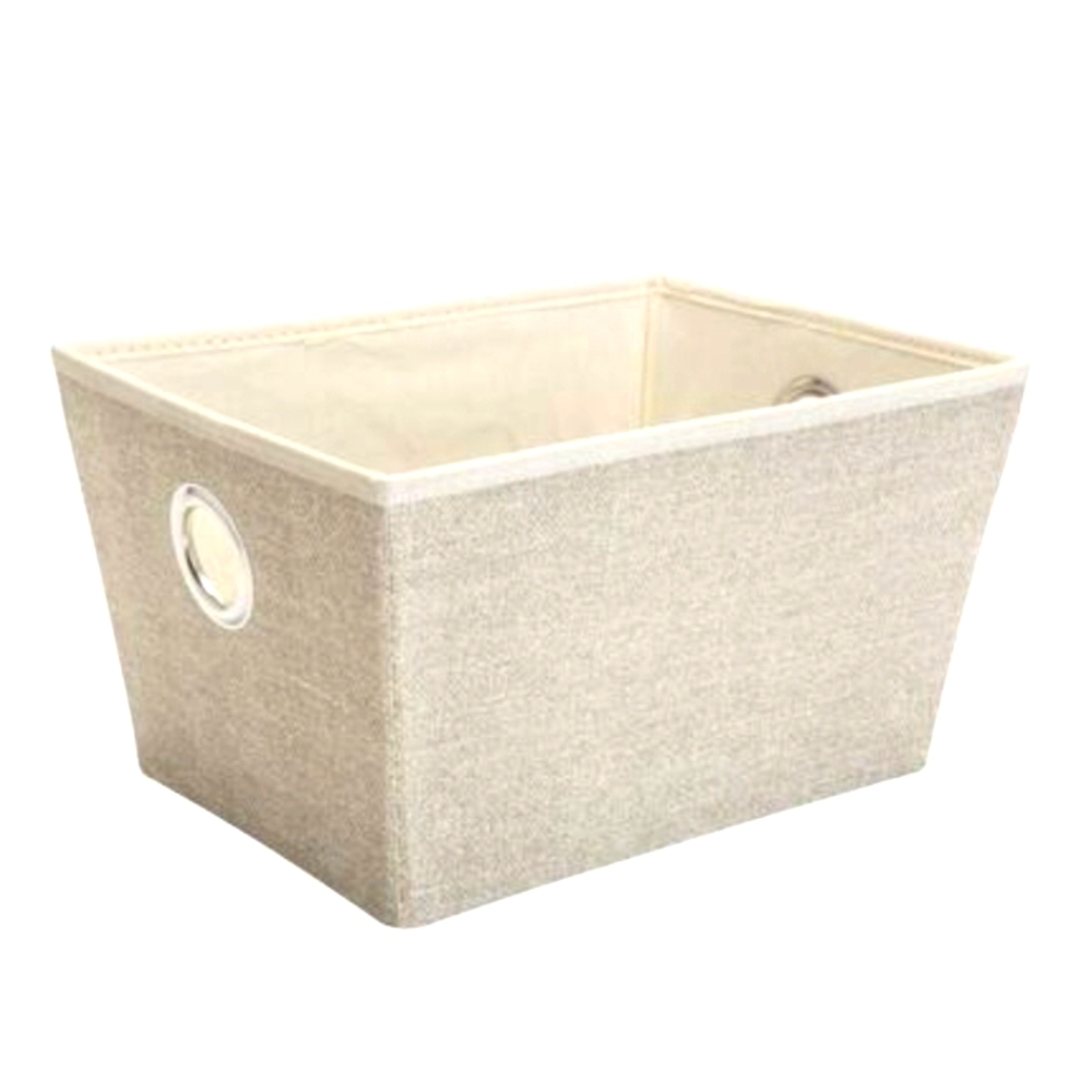 Simplify Large Beige Jute Storage Tote Bin NWT - Picture 2 of 8